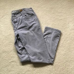 Pilcro Anthropology slim fit grey corduroy jeans